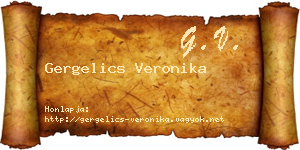 Gergelics Veronika névjegykártya